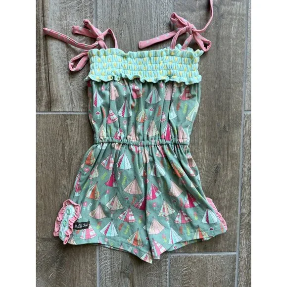 Matilda Jane Campfire Stories Romper Sz 4 - Picture 2 of 5